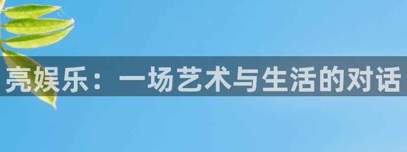 门徒娱乐4平台：亮娱乐：一场艺术与生活的对话
